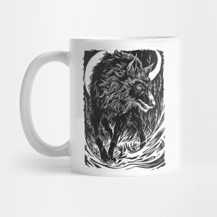 Minimalist Wolf Line Art | Minimalist Tee Mug